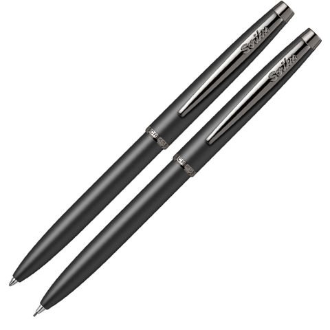Scrikss 108M Prestij Tükenmez Kalem + Versatil Kalem Takım Siyah
