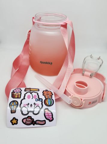Quokka Pembe Tritan Pipetli-Pipetsiz Çift Başlık 1,3Litre
