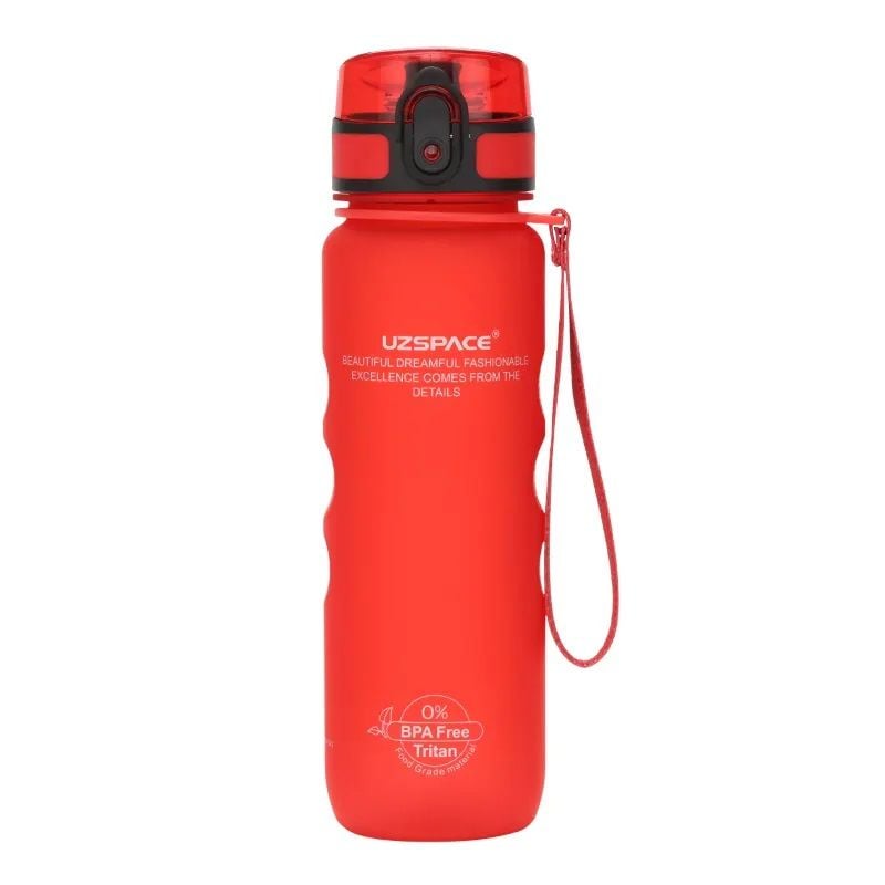 Uzspace 500ml Tutma Destekli Soft-Touch Tritan Su Matarası (Kırmızı) 1215