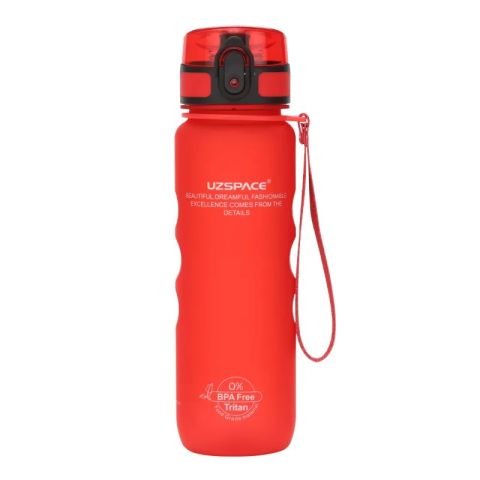 Uzspace 500ml Tutma Destekli Soft-Touch Tritan Su Matarası (Kırmızı) 1215