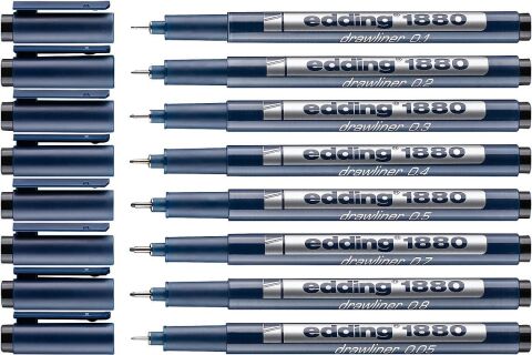 Edding 1880 Teknik Çizim Kalem 8'li Set