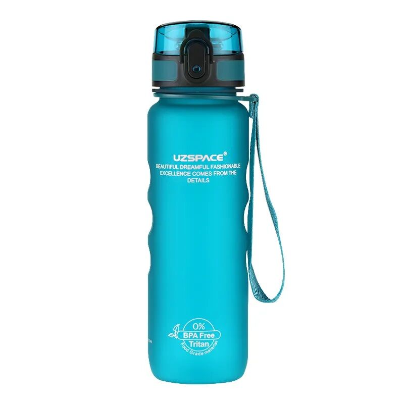 Uzspace 500ml Tutma Destekli Soft-Touch Tritan Su Matarası (Turkuaz) 1215