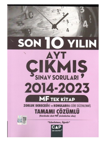 Çap Yayınları AYT (MF) son 10 yılın Çıkmış Soruları 2014-2023