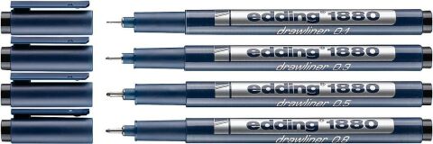 Edding 1880 Teknik Çizim Kalem 4'lü Set2