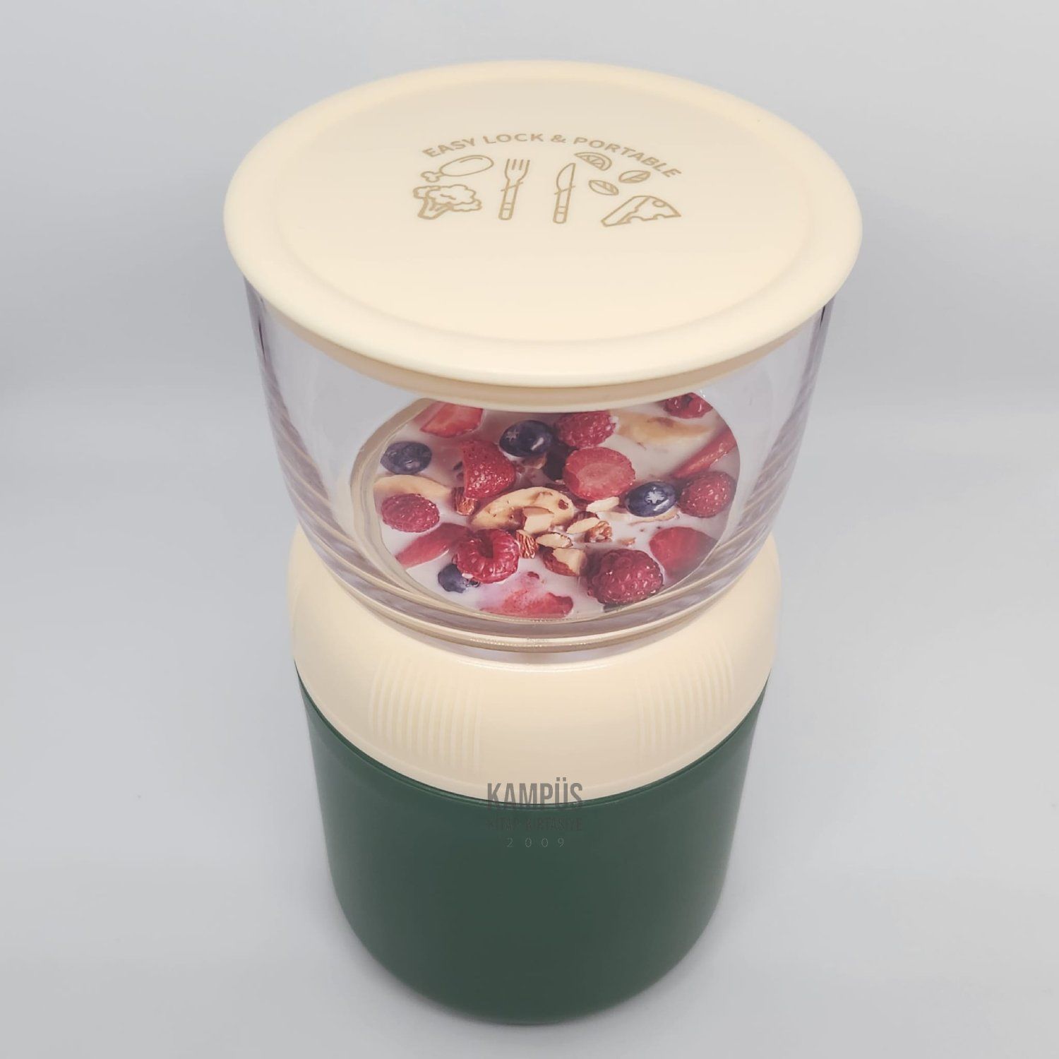 Vagonlife XC-557 700ml Yeşil 2 Katlı Yeni Nesil Sefer Tası