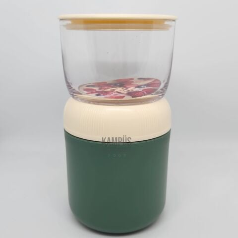 Vagonlife XC-557 700ml Yeşil 2 Katlı Yeni Nesil Sefer Tası