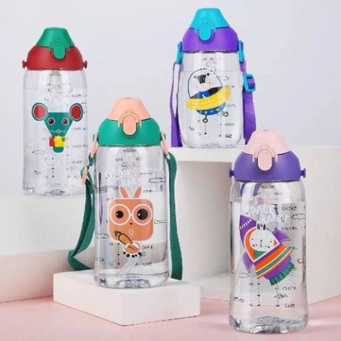Uzspace 2011 480ml Kırmızı-Yeşil Çocuk Su Matarası