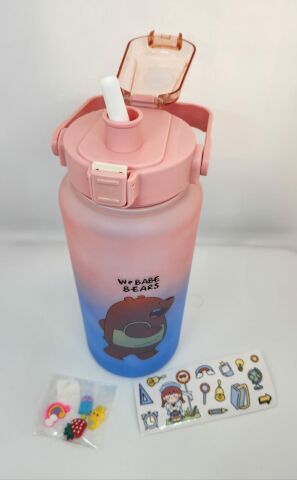 Quokkka Pembe-Mavi Çift Başlık We Babe Bears 2000litre Matara