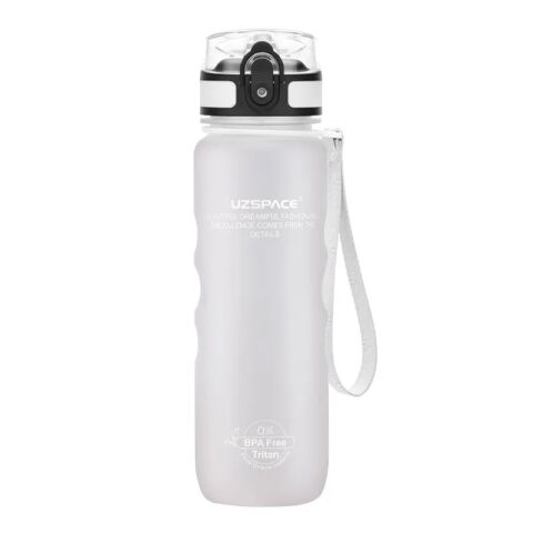 Uzspace 500ml Tutma Destekli Soft-Touch Tritan Su Matarası (Beyaz) 1215