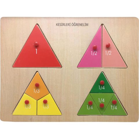 BuBu Ahşap Puzzle Üçgen Kesirler AP0083