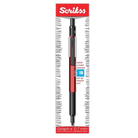 Scrikss Graph-x Metal 0,7 Versatil Kalem Kırmızı
