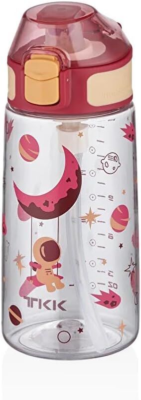 Vagonlife TKK T-3002 Kırmızı 500ml Desenli Kalın Isırılamaz Matara