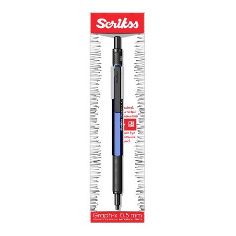 Scrikss Graph-x Metal 0,5 Versatil Kalem Mavi
