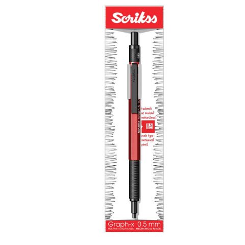Scrikss Graph-x Metal 0,5 Versatil Kalem Kırmızı
