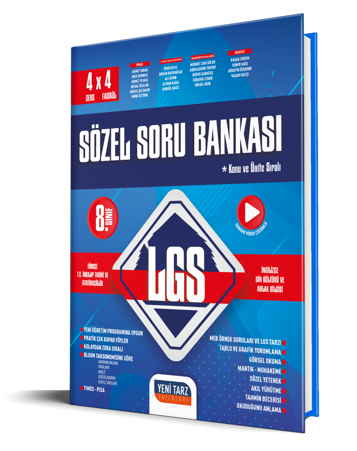 8.SINIF YENİ TARZ S.B. SÖZEL SORU BANKASI