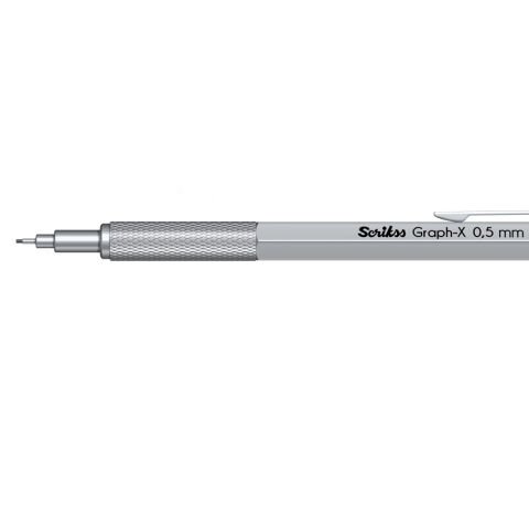 Scrikss Graph-X Metal Color Versatil 0,5 mm Saten Gri