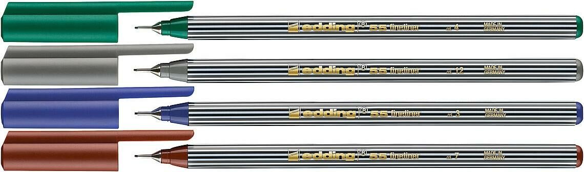 Edding Fine Pen Kalem Set3 4'lü (e-55)