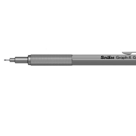 Scrikss Graph-X Metal Color Versatil 0,5 mm Kurşun Gri