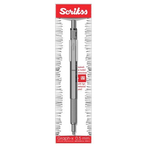 Scrikss Graph-X Metal Color Versatil 0,5 mm Kurşun Gri