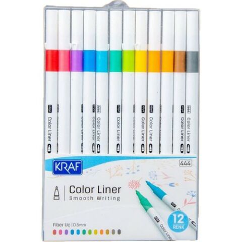 Kraf Color Liner Smooth Writing 0.5 12'li