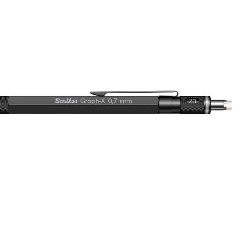 Scrikss Graph-X Metal Color Versatil 0,7 mm Mat Siyah