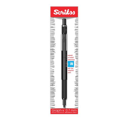Scrikss Graph-X Metal Color Versatil 0,7 mm Mat Siyah