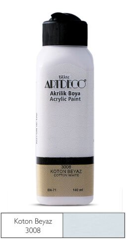 Artdeco Akrilik Boya 140ml Koton Beyaz 3008
