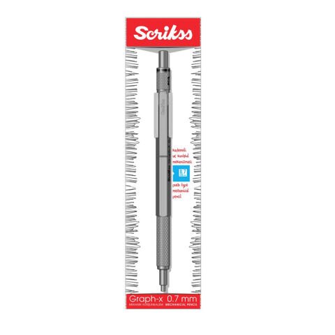 Scrikss Graph-X Metal Color Versatil 0,7 mm Saten Gri