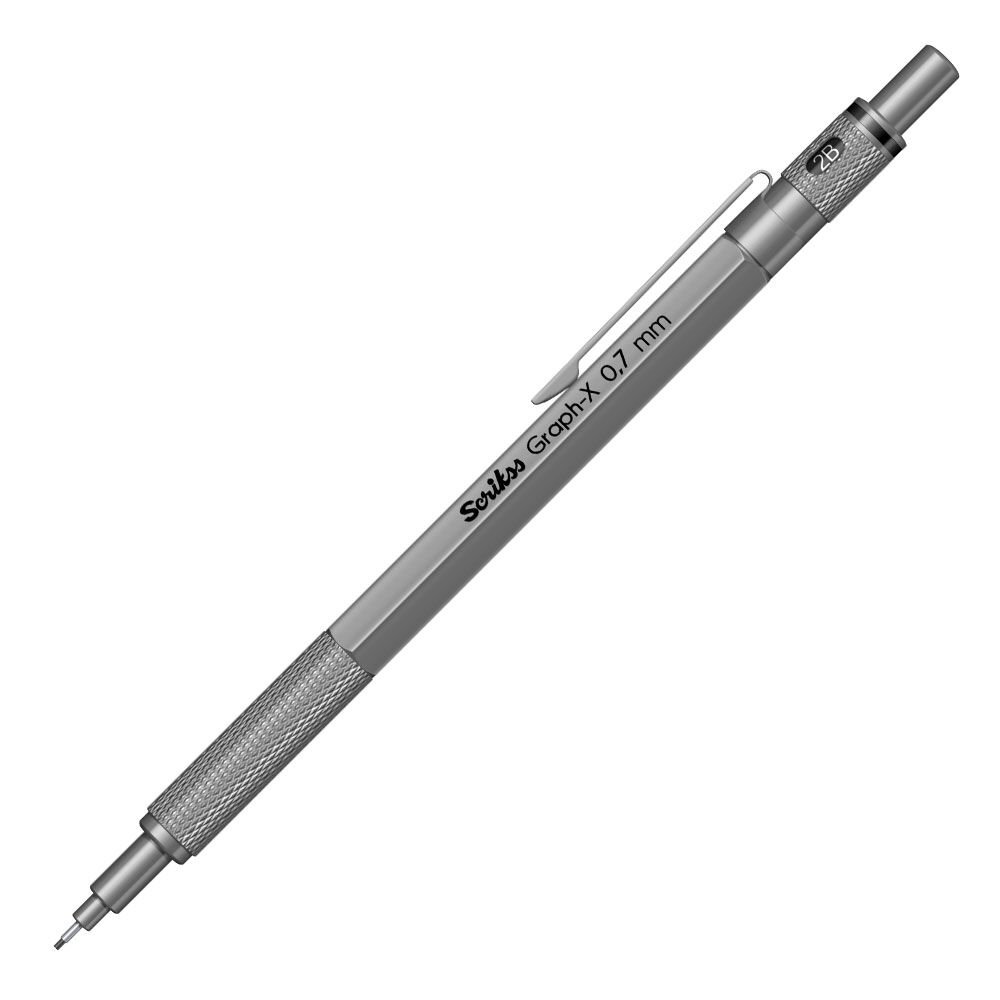 Scrikss Graph-X Metal Color Versatil 0,7 mm Kurşun Gri
