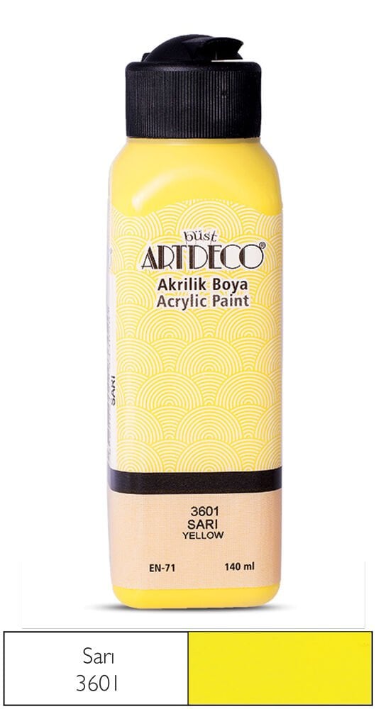 Artdeco Akrilik Boya 140ml Sarı 3601