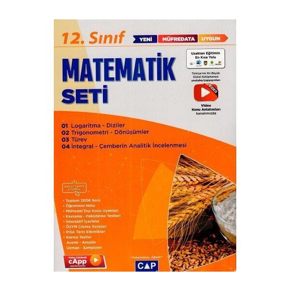 Çap Yayınları 12. Sınıf Matematik Seti Anadolu Lisesi
