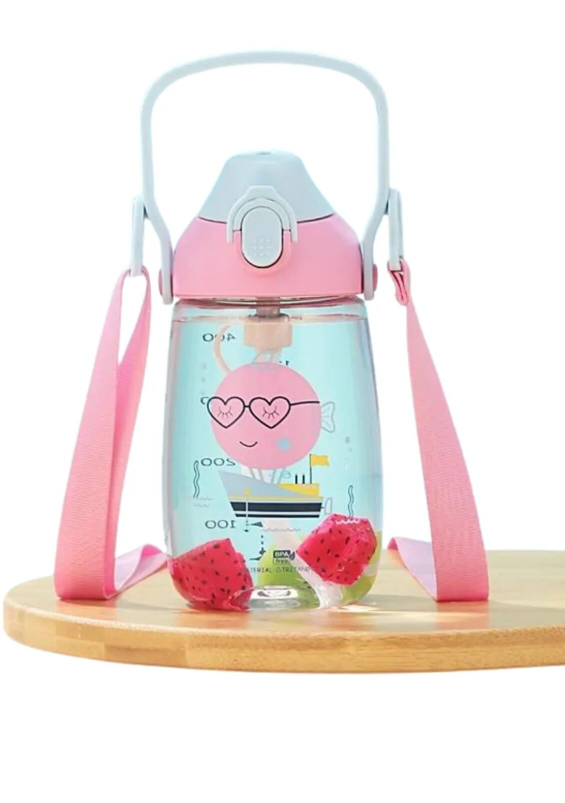 Vagonlife Uzspace VGN2201 Pempe Pipetli 500 Ml Boyun Askılı Tritan Çocuk Su Matarası -Kutulu