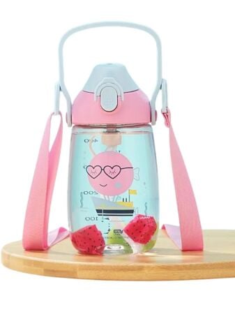 Vagonlife Uzspace VGN2201 Pempe Pipetli 500 Ml Boyun Askılı Tritan Çocuk Su Matarası -Kutulu