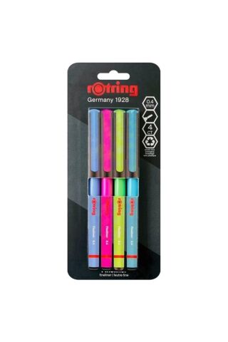 Fineliner Ince Keçe Uçlu Kalem 4'lü Canlı Renkler