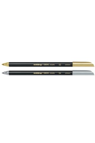 Edding 1200 Metalik Kalem Seti Gold & Silver