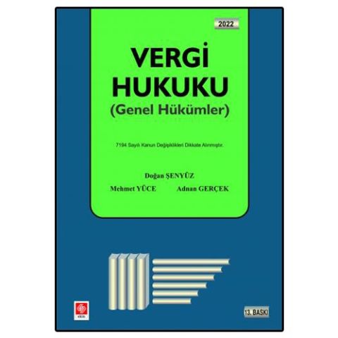 Ekin Yayınevi Vergi Hukuku – Doğan Şenyüz