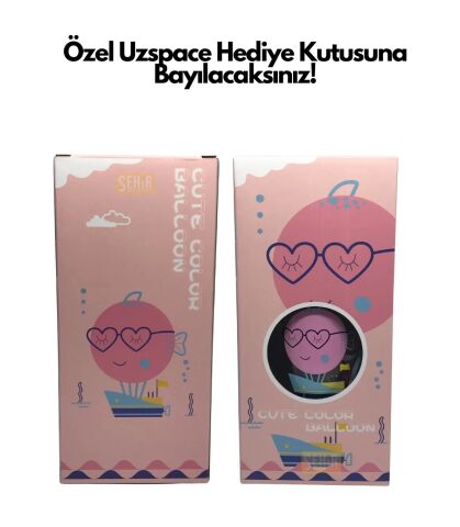 Vagonlife Uzspace VGN2204 1500ML Pembe-Mavi Cute Tek Kapak Çift Kullanım Pipetli/Pipetsiz Askı Aparatlı Tritan Su Matarası