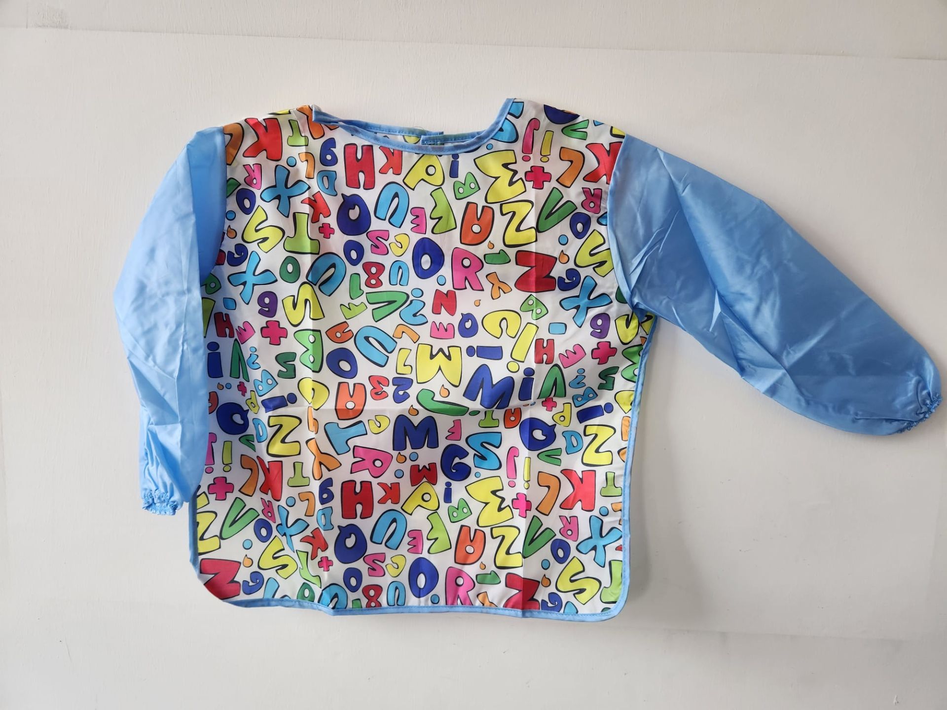 Nova color Mavi Harf Desenli Large Boyama Önlüğü