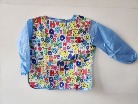 Nova color Mavi Harf Desenli Large Boyama Önlüğü
