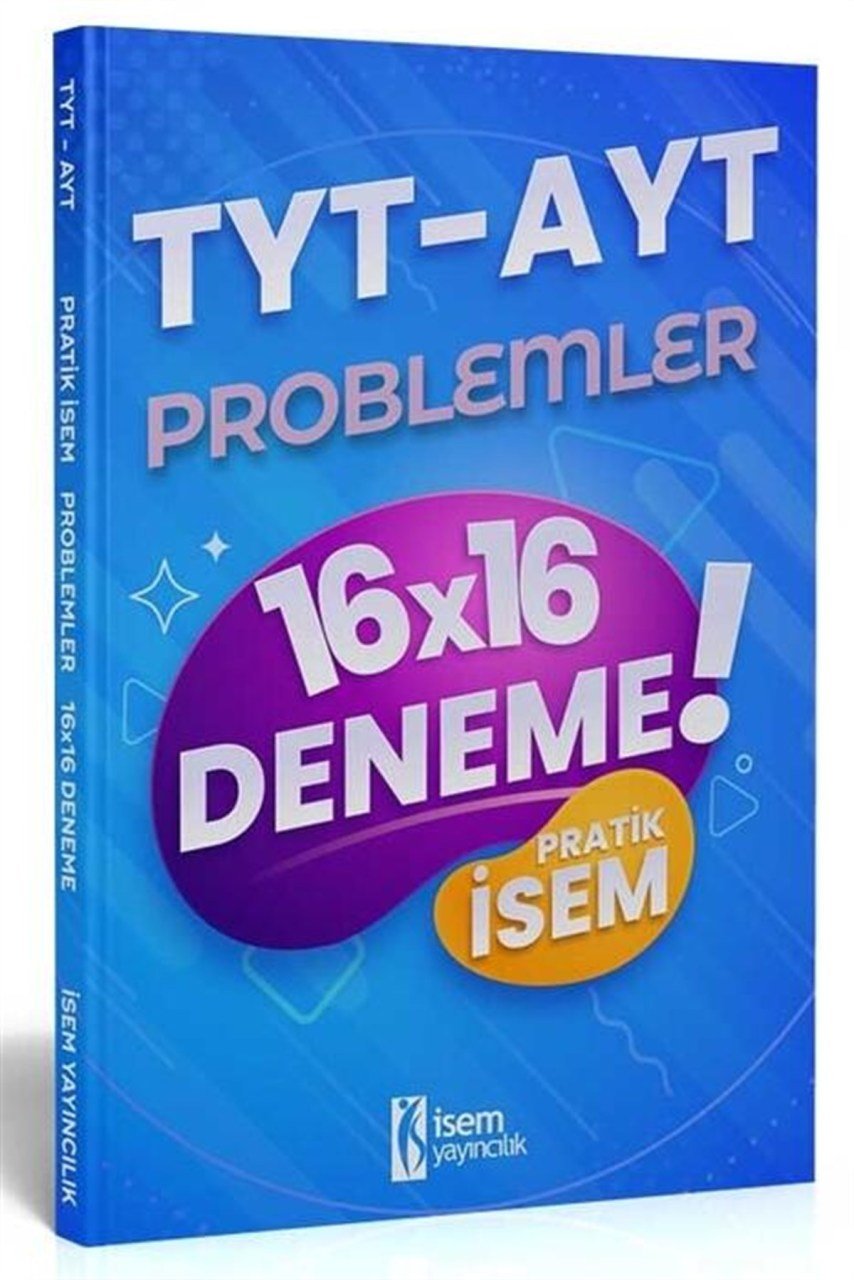 İsem Yayınları 2021 TYT AYT Pratik İsem Kazandıran Problemler 16x16 Deneme