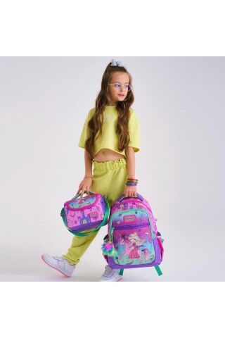 Kids Açık Pembe Mor Unicornlu Prenses Desenli 3’lü Okul Çanta Seti SET0123481