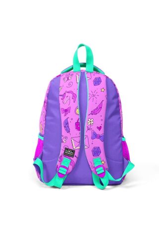Kids Açık Pembe Mor Unicornlu Prenses Desenli 3’lü Okul Çanta Seti SET0123481