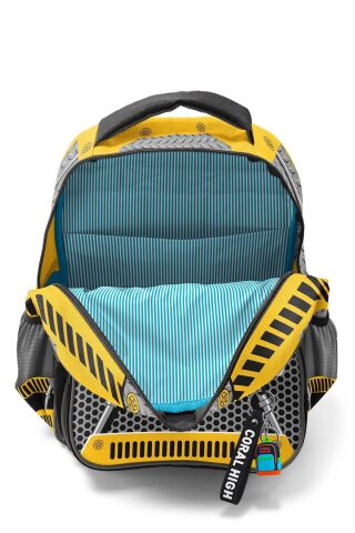 Kids Sarı Siyah Robot Desenli 3’lü Okul Çanta Seti
