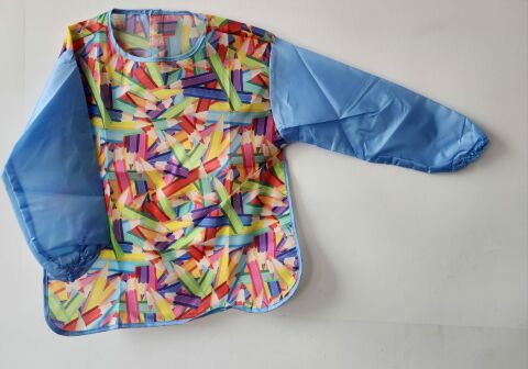 Nova color mavi kalem Desenli Large Boyama Önlüğü