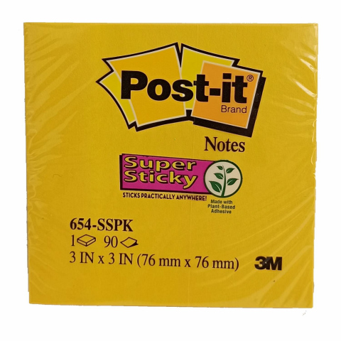 3M Post-It 654-SSPK Not Kağıdı 76x76 mm 90 Yaprak