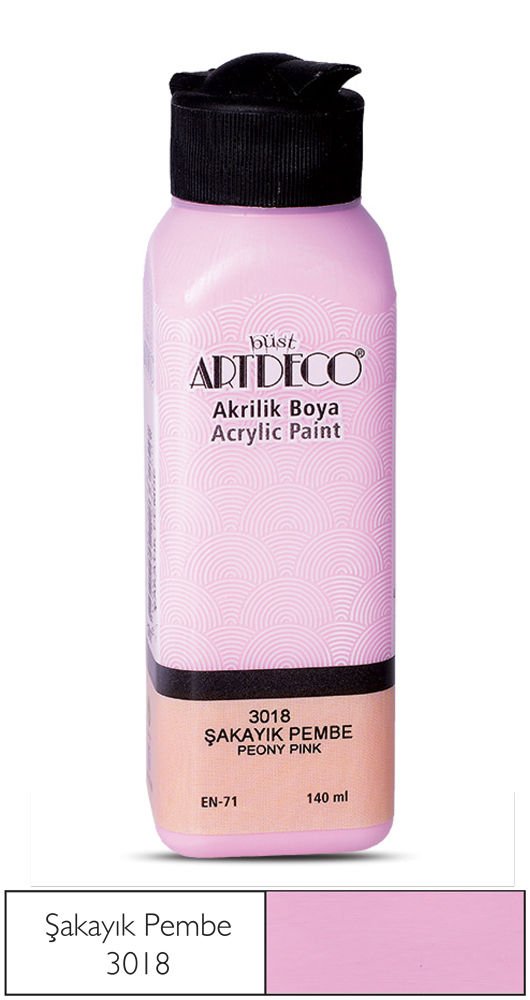 Artdeco Akrilik Boya 140ml Şakayık Pembe 3018