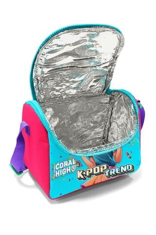 Kids Pembe Turkuaz K-Pop Desenli 3 lü Okul Çanta Seti SET0114427