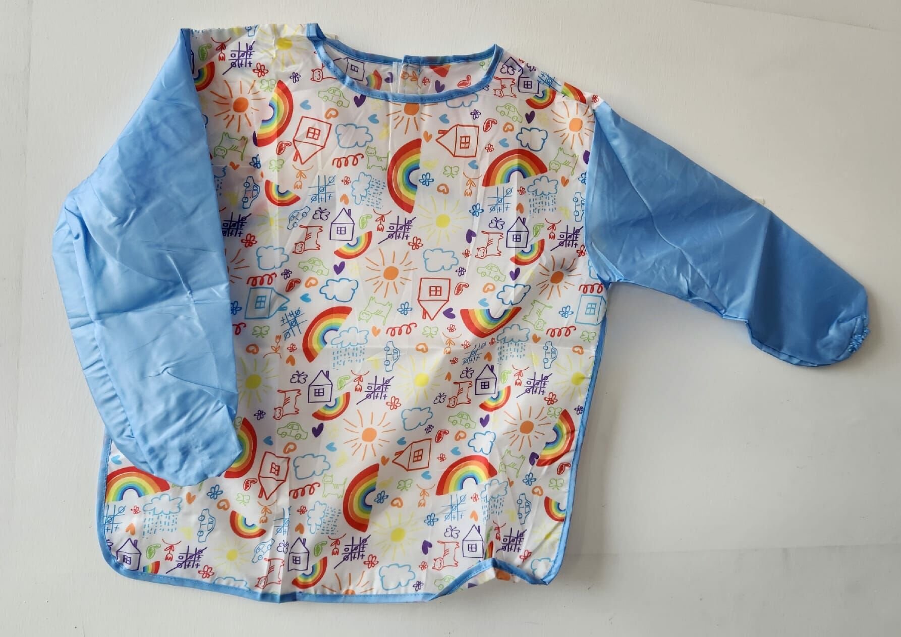 Nova color mavi gökkuşağı Desenli Large Boyama Önlüğü