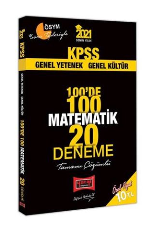 Yargı Yayınları 2021 KPSS Matematik 100'de 100 Tamamı Çözümlü 20 Deneme