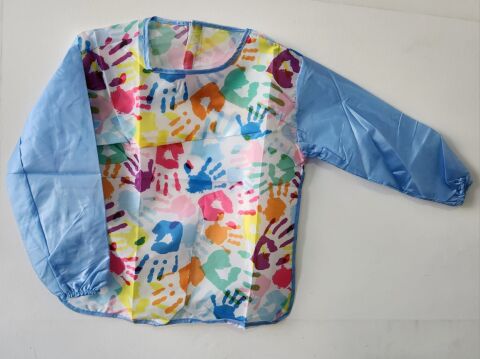 Nova color mavi parmak Desenli Large Boyama Önlüğü